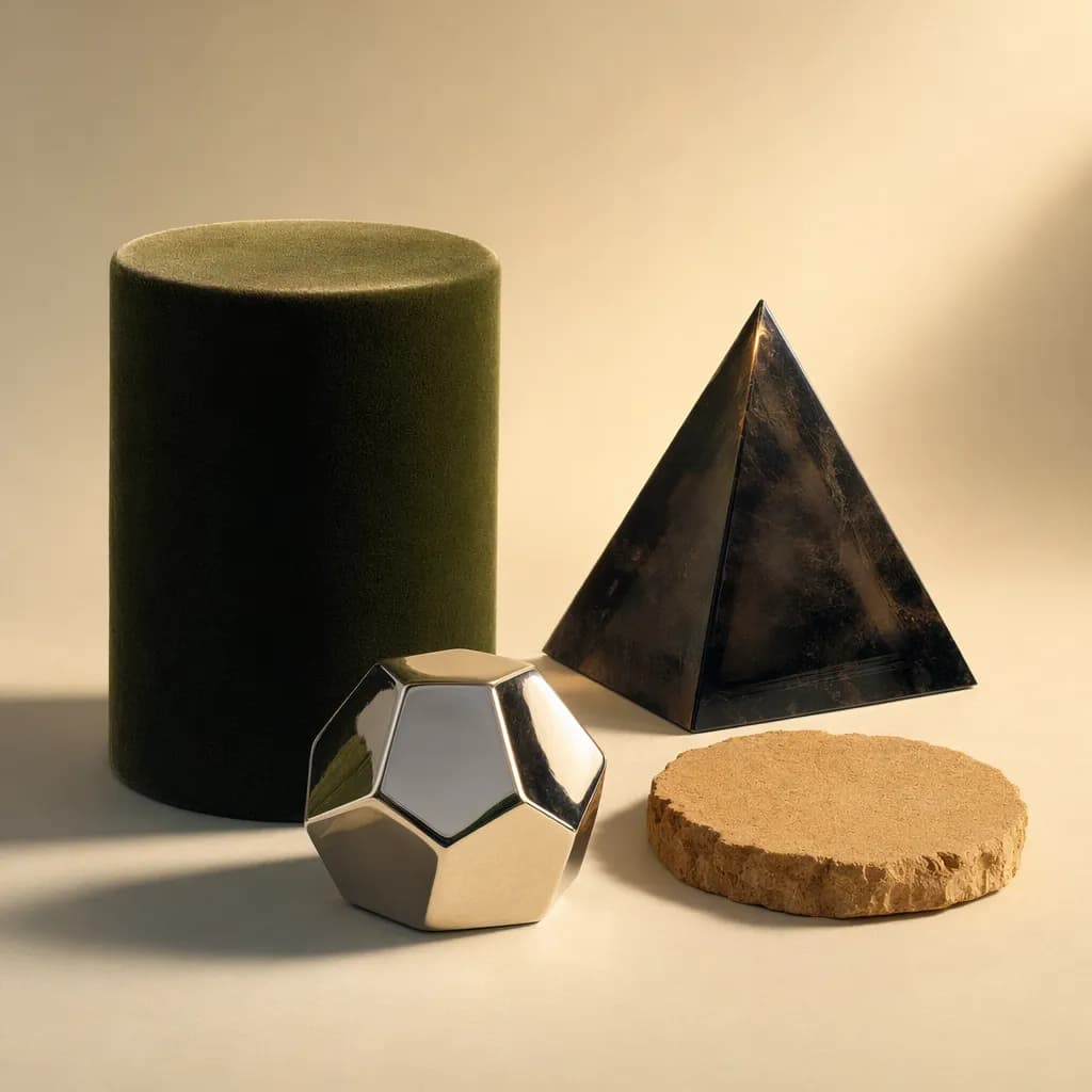 Abstract 3D geometric still life generated with ChatGPT Images 2.0