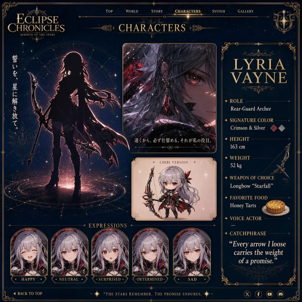 JRPG character introduction webpage generated with ChatGPT Images 2.0