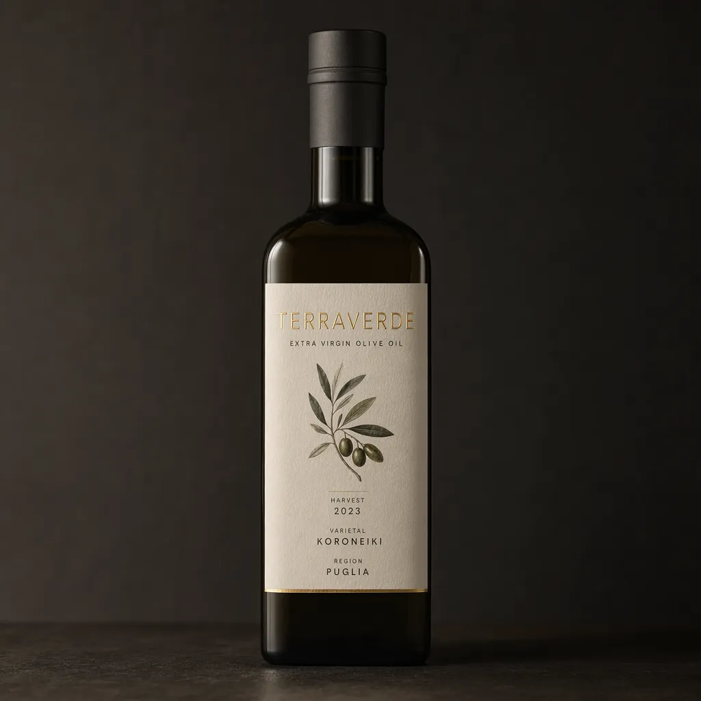 Minimal olive oil label mockup generated with ChatGPT Images 2.0