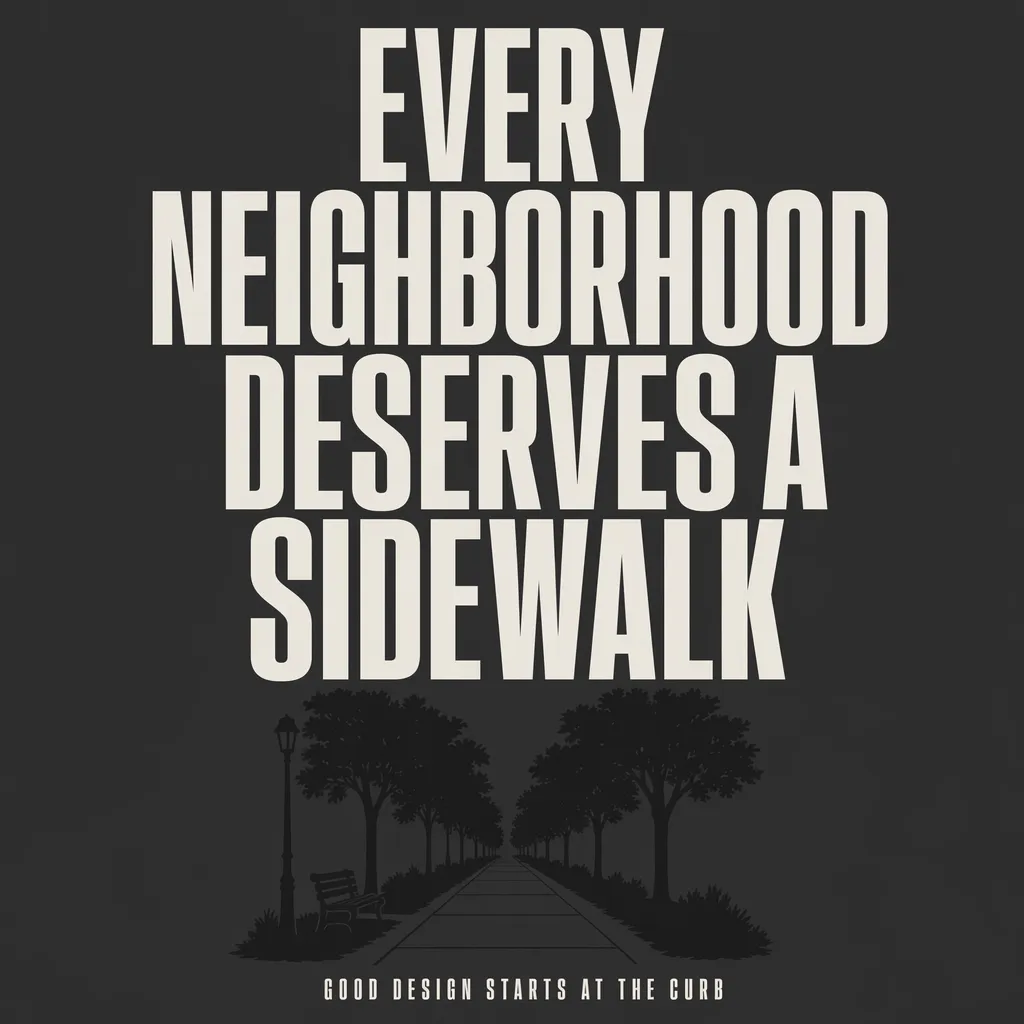 Minimal sidewalk awareness poster generated with ChatGPT Images 2.0