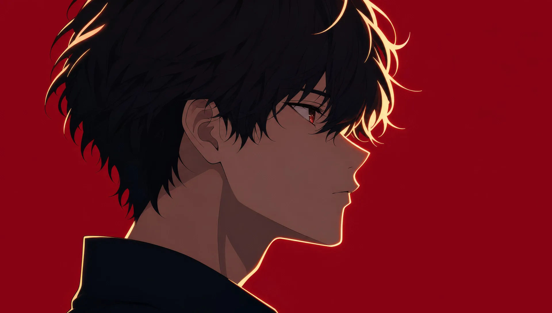 Side-profile silhouette crop