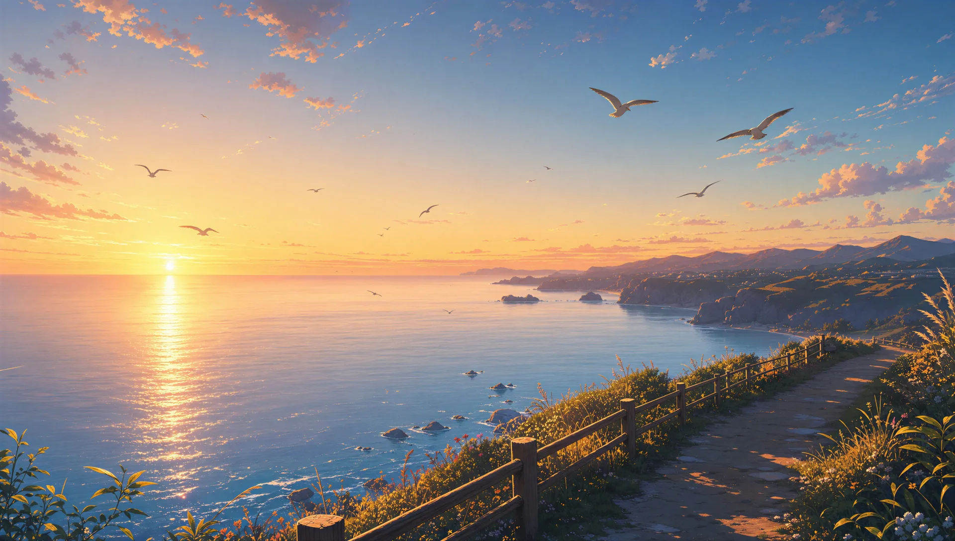Coastline at golden hour