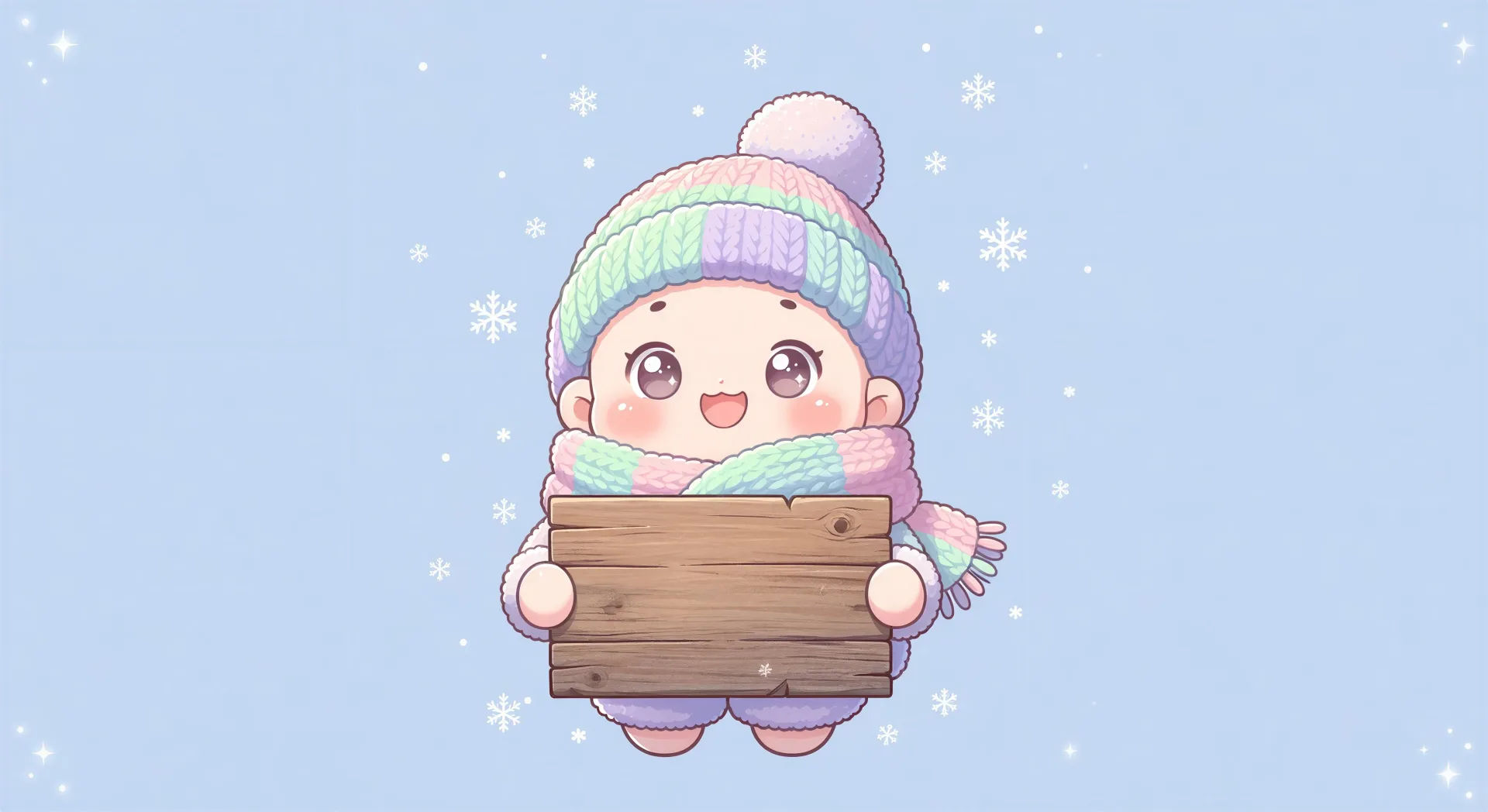 Chibi seasonal greeting card