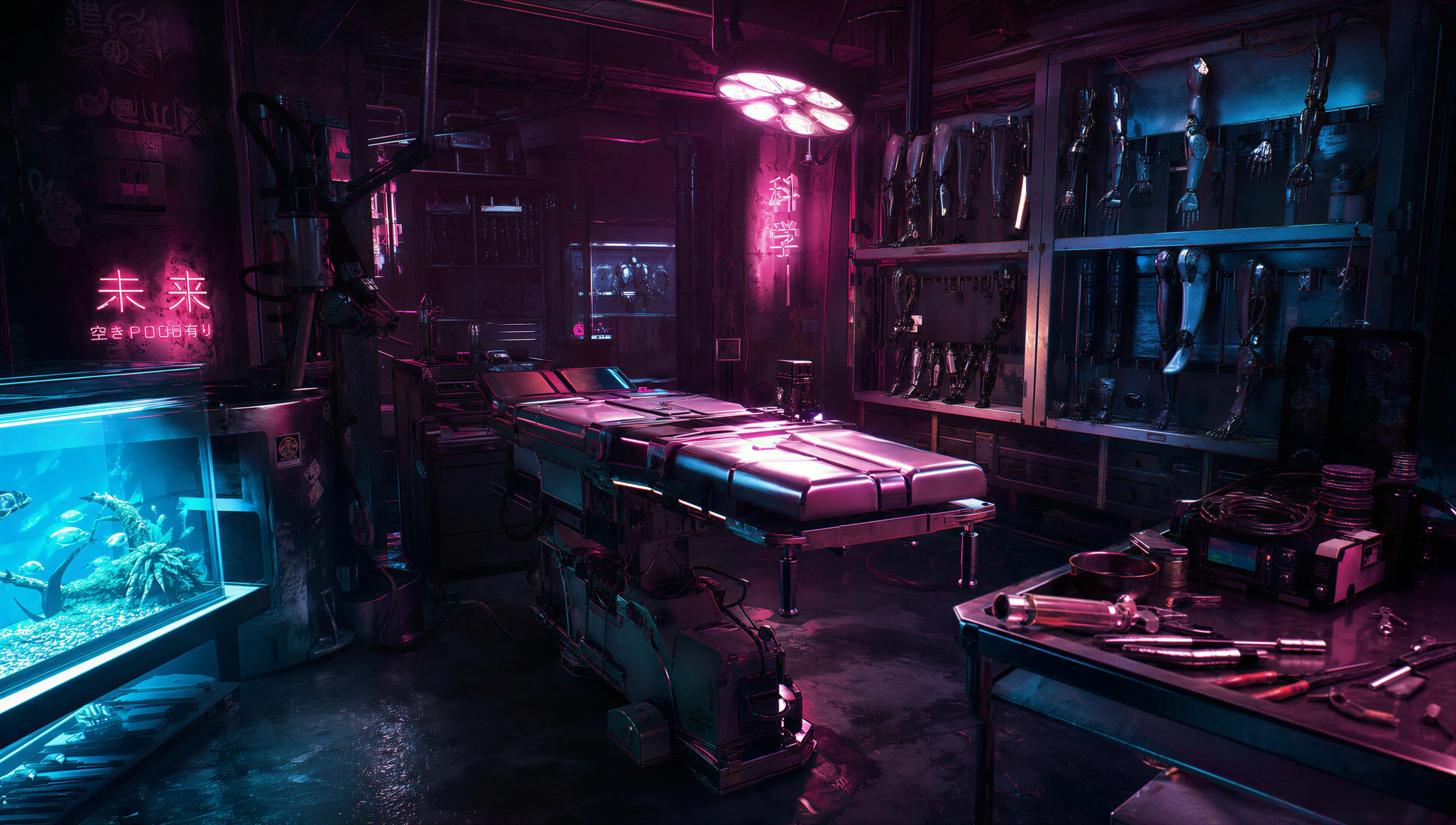 Back-room ripperdoc clinic