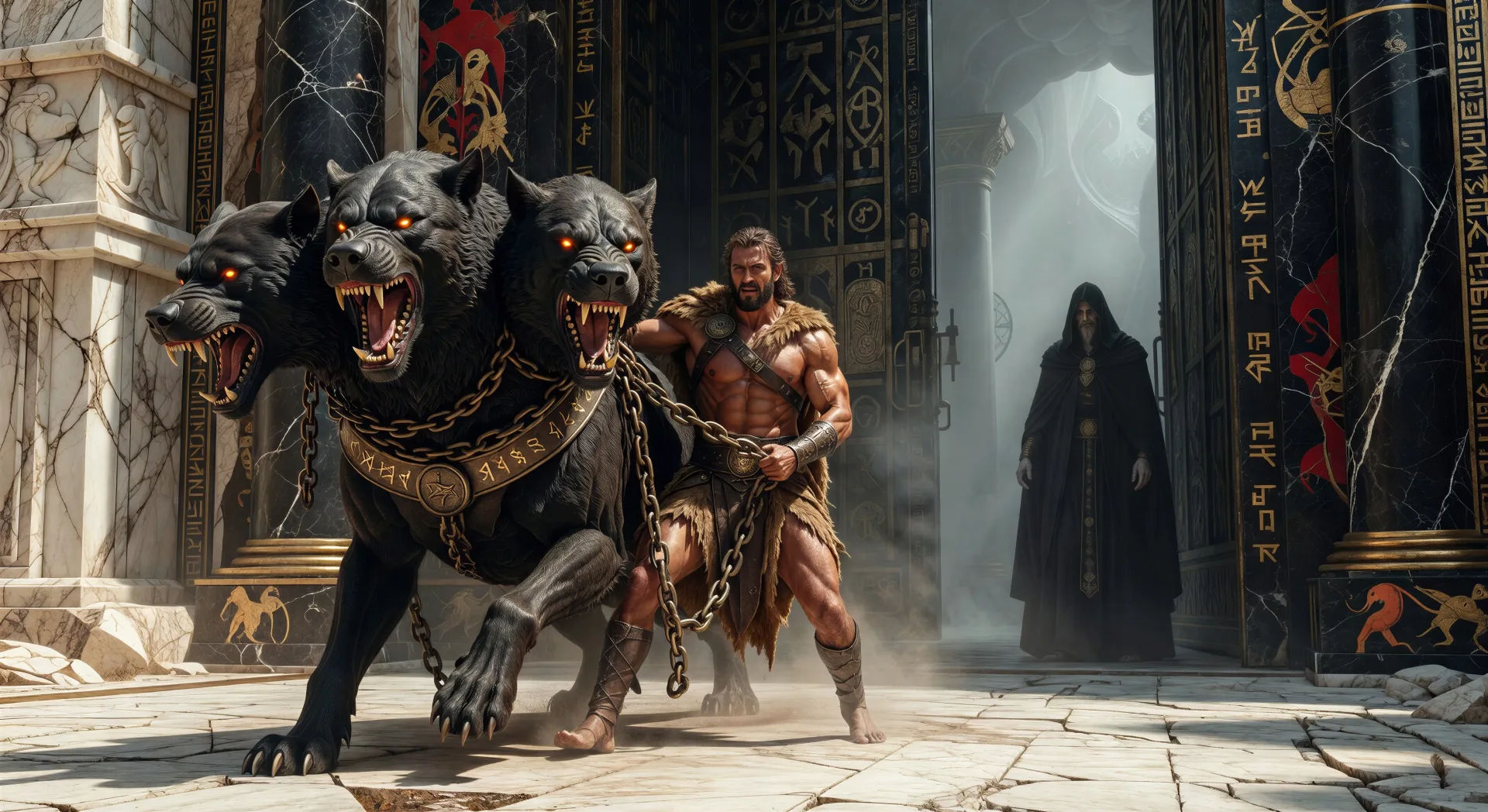 Hercules captures Cerberus