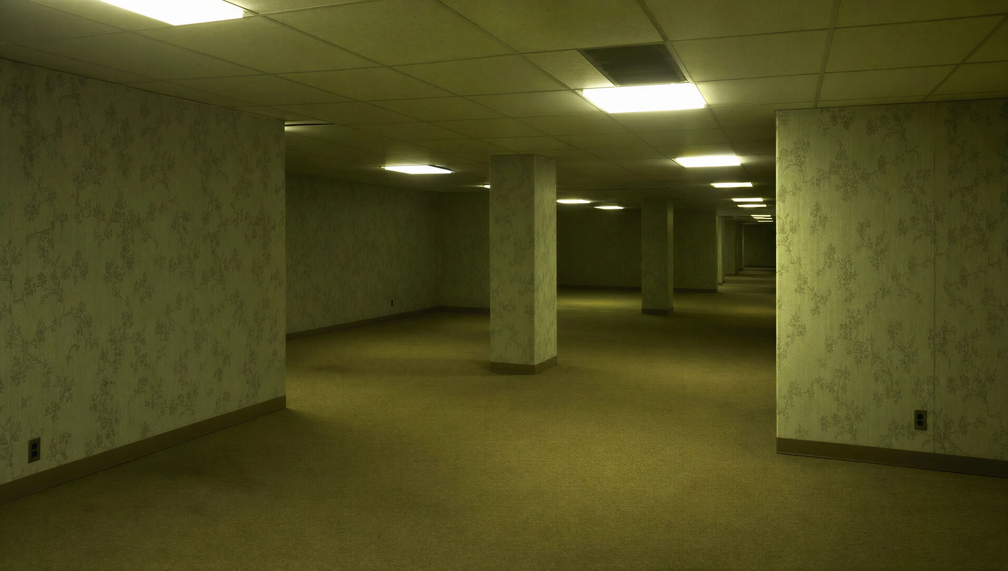 The Backrooms — yellow wallpaper