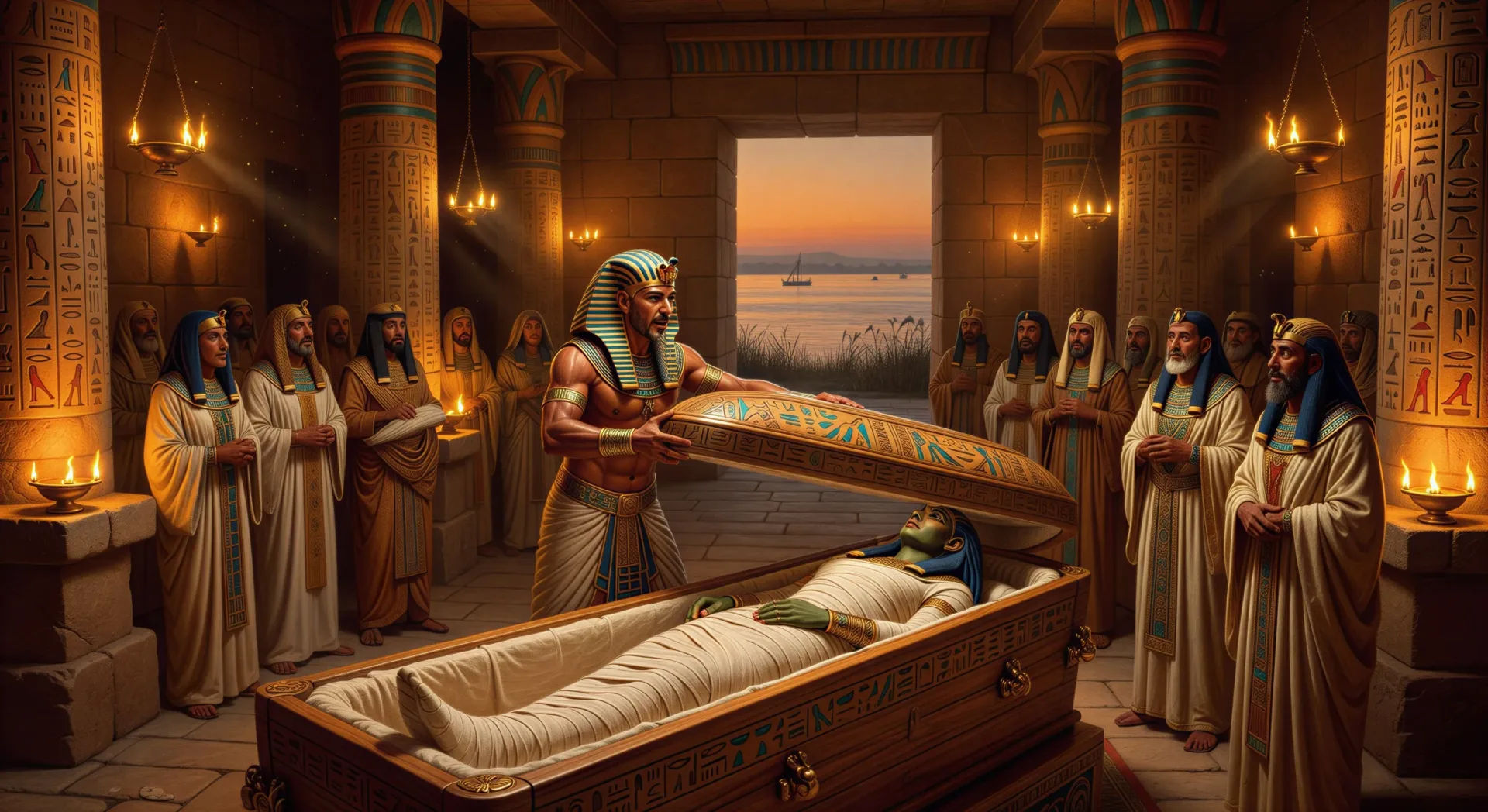 Set seals Osiris in the coffin