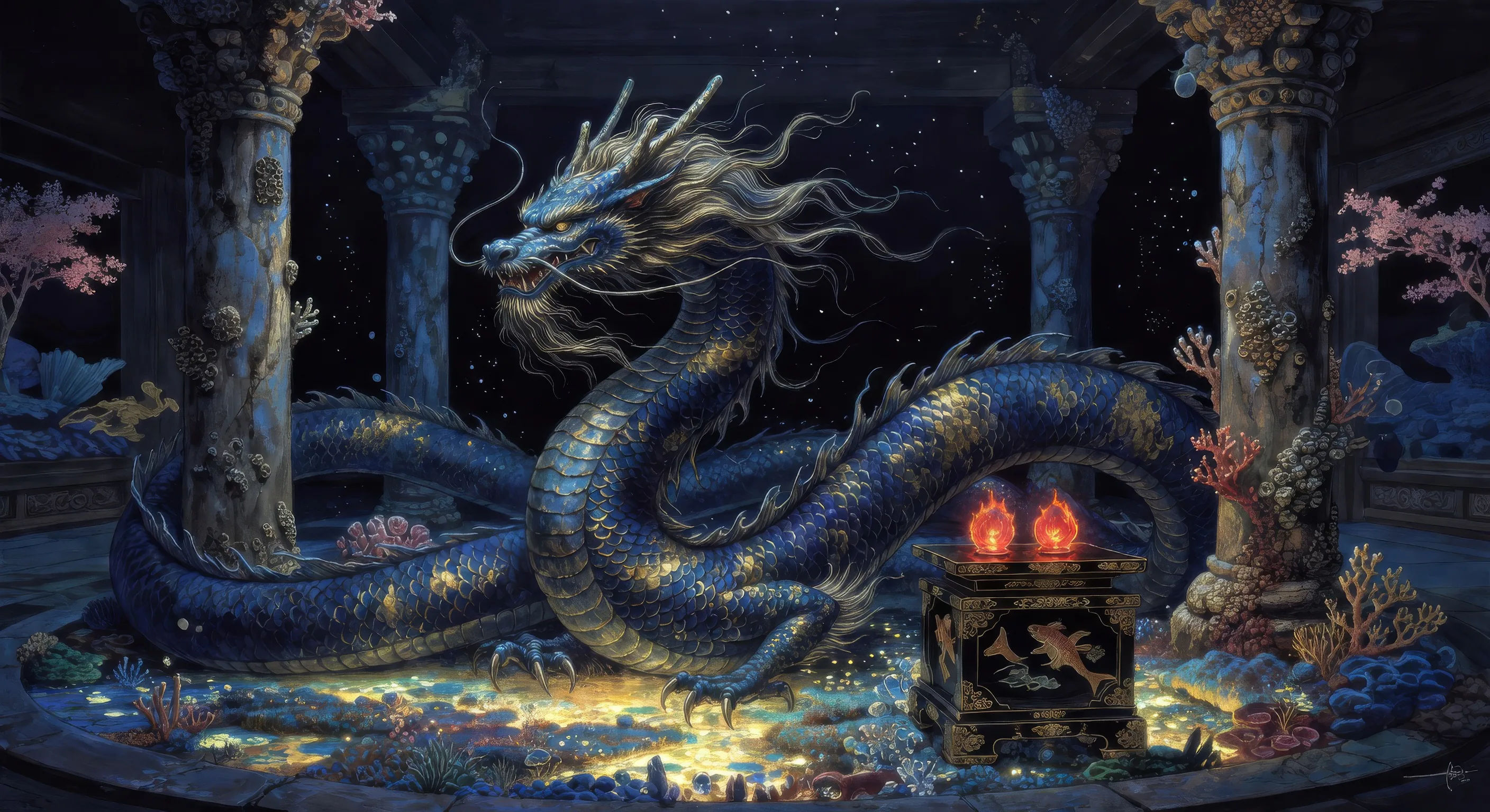 Ryujin coiled in the deep
