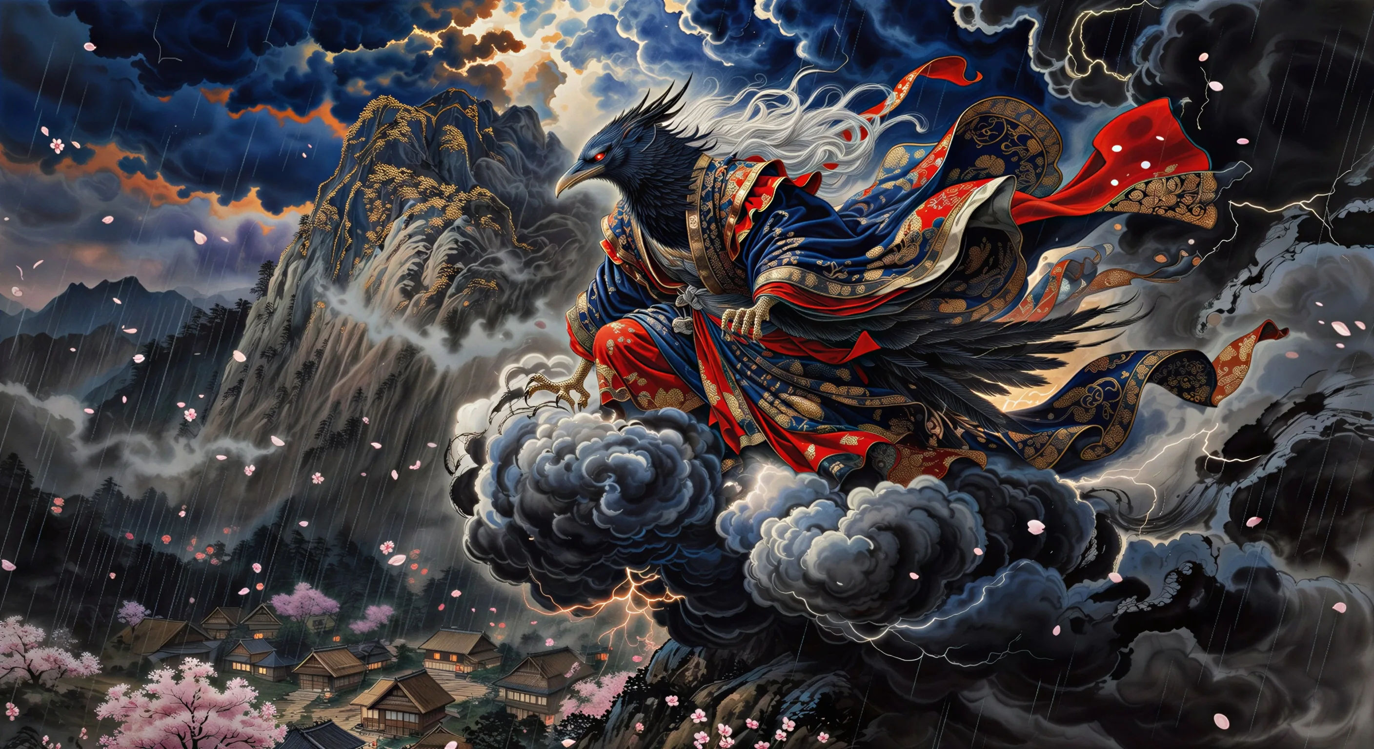 Storm-cloud descent