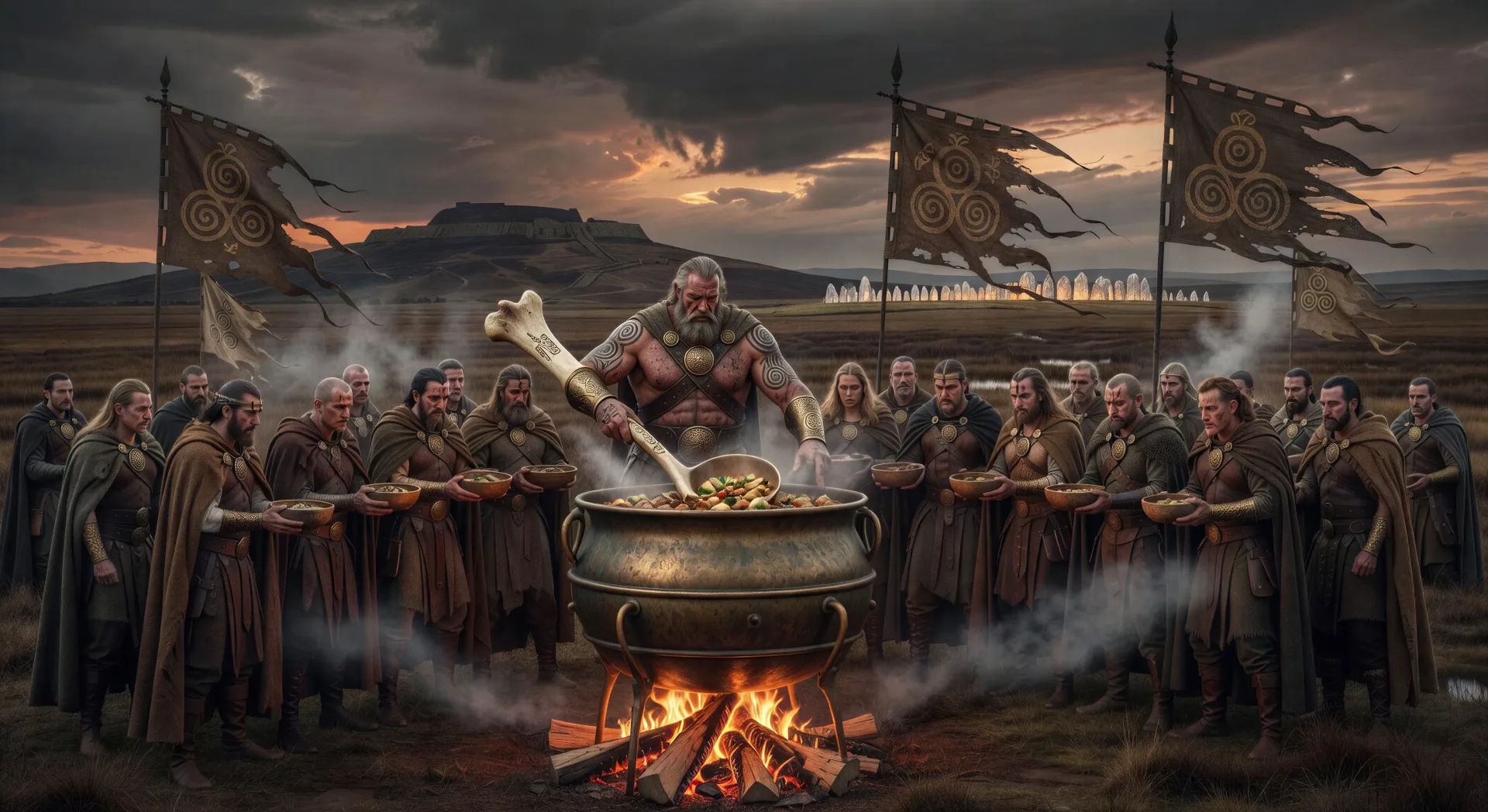 The Dagda’s cauldron at the war camp