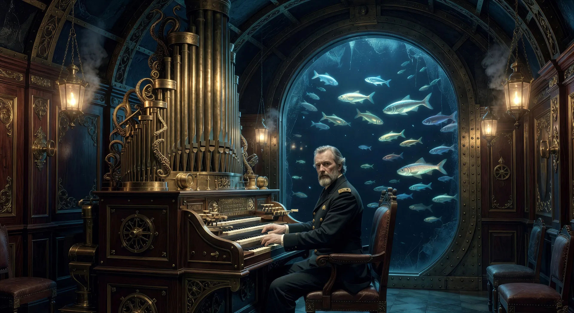 Captain Nemo at the great organ